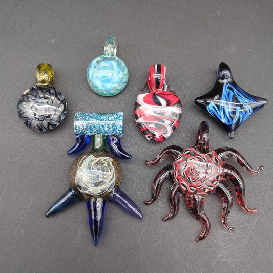 Assorted Handmade Glass Pendants - LLG-Meech Madness Smoke Shop