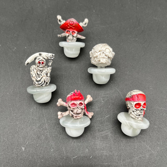 Skull Plug Style Carb Cap - Assorted-Avernic Smoke Shop