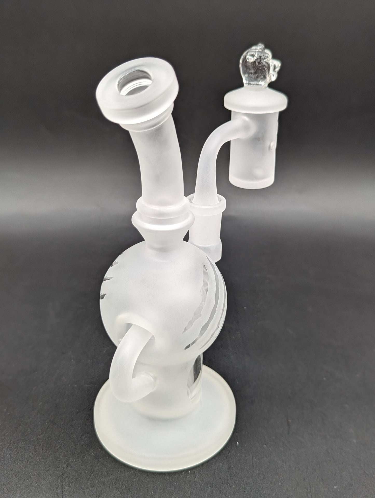 Bear Quartz Sandblasted Sphere Dab Rig Set - Meech Madness Smoke Shop