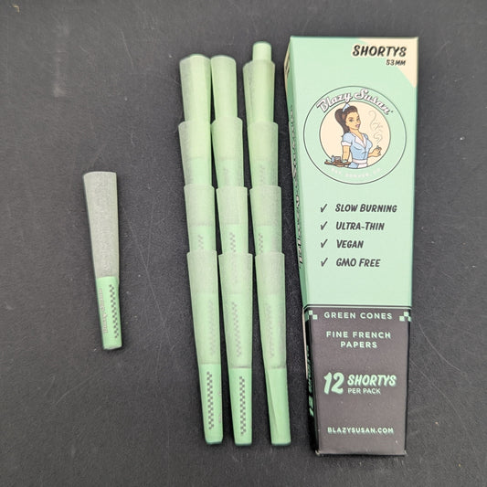 Blazy Susan Green Shorties Pre-Rolled Cones 12 Pack-Avernic Smoke Shop