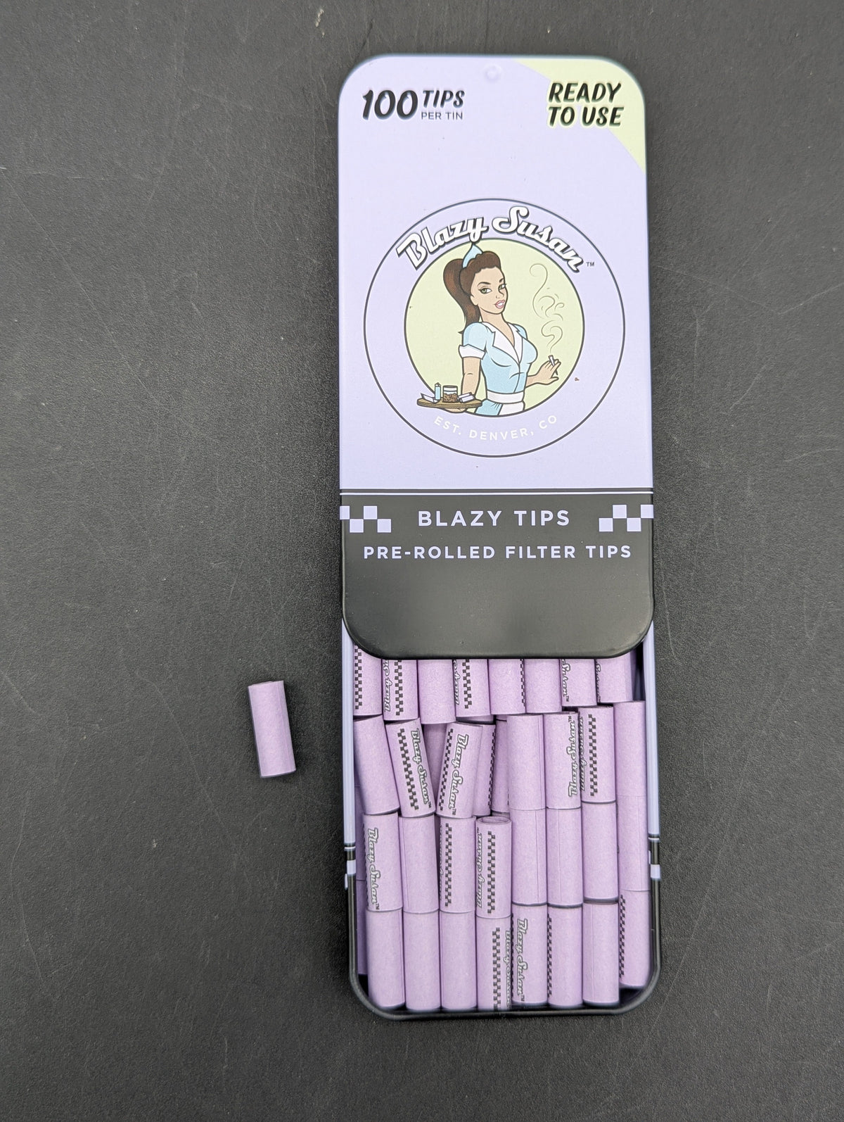Blazy Susan Pre Rolled Filter Tips (100ct) Tin-Avernic Smoke Shop
