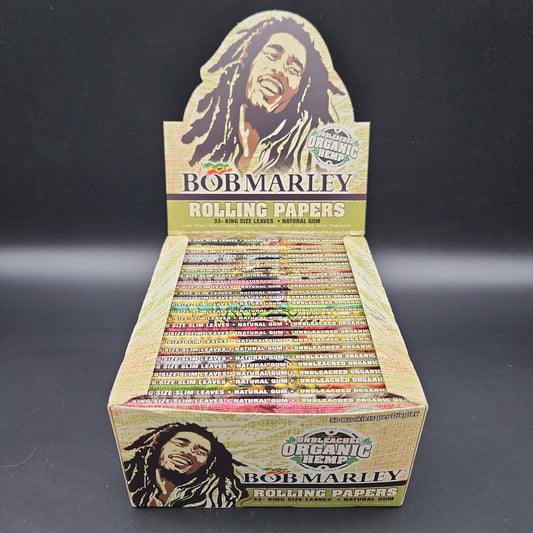 Bob Marley Rolling Papers Organic Hemp - King Size Box - Meech Madness Smoke Shop
