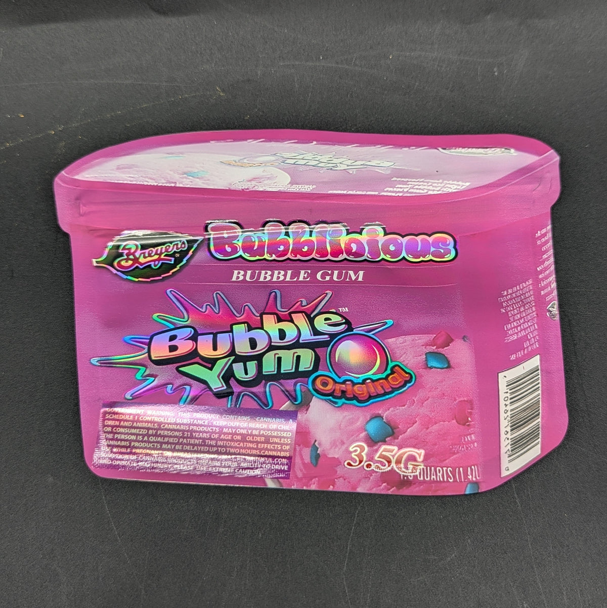 Bubble Gum Ice Cream 3.5g Mylar Bag-Meech Madness Smoke Shop