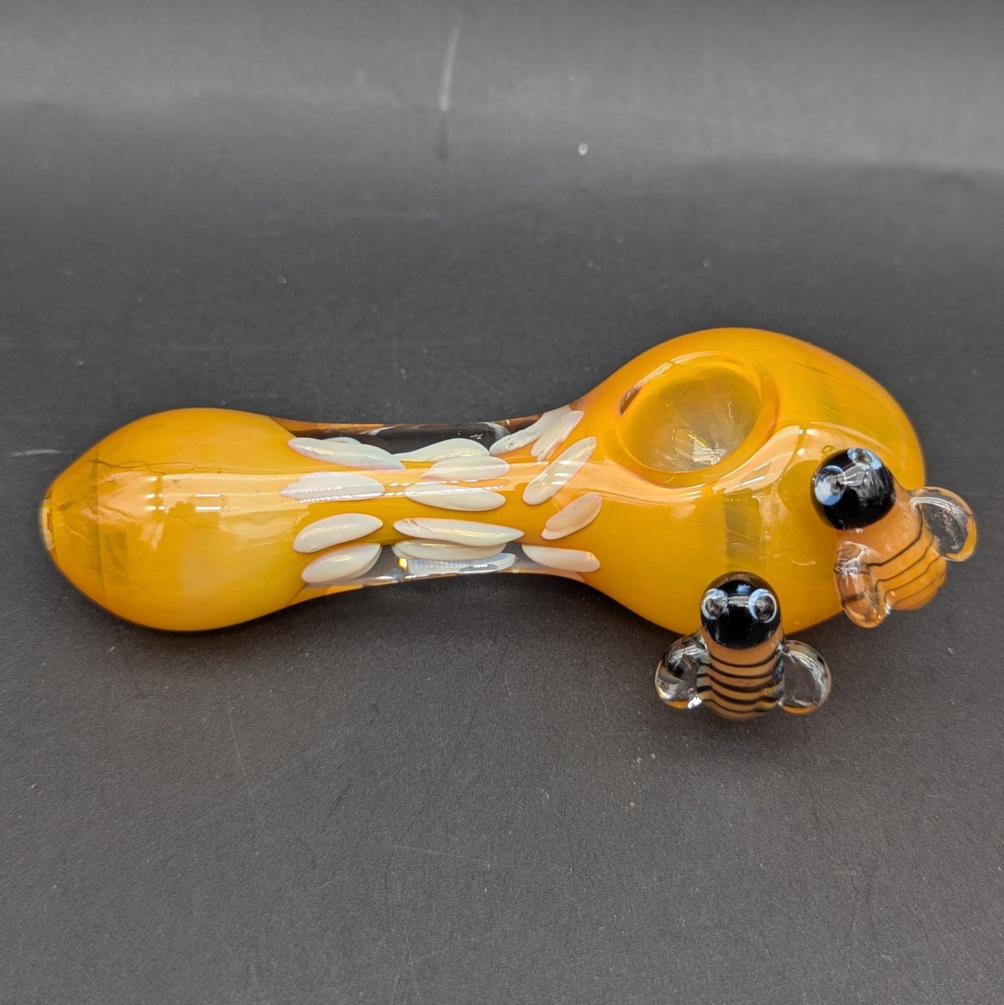 Busy Bumble Bee Glass Spoon Pipes | 4"-5"-Avernic Smoke Shop