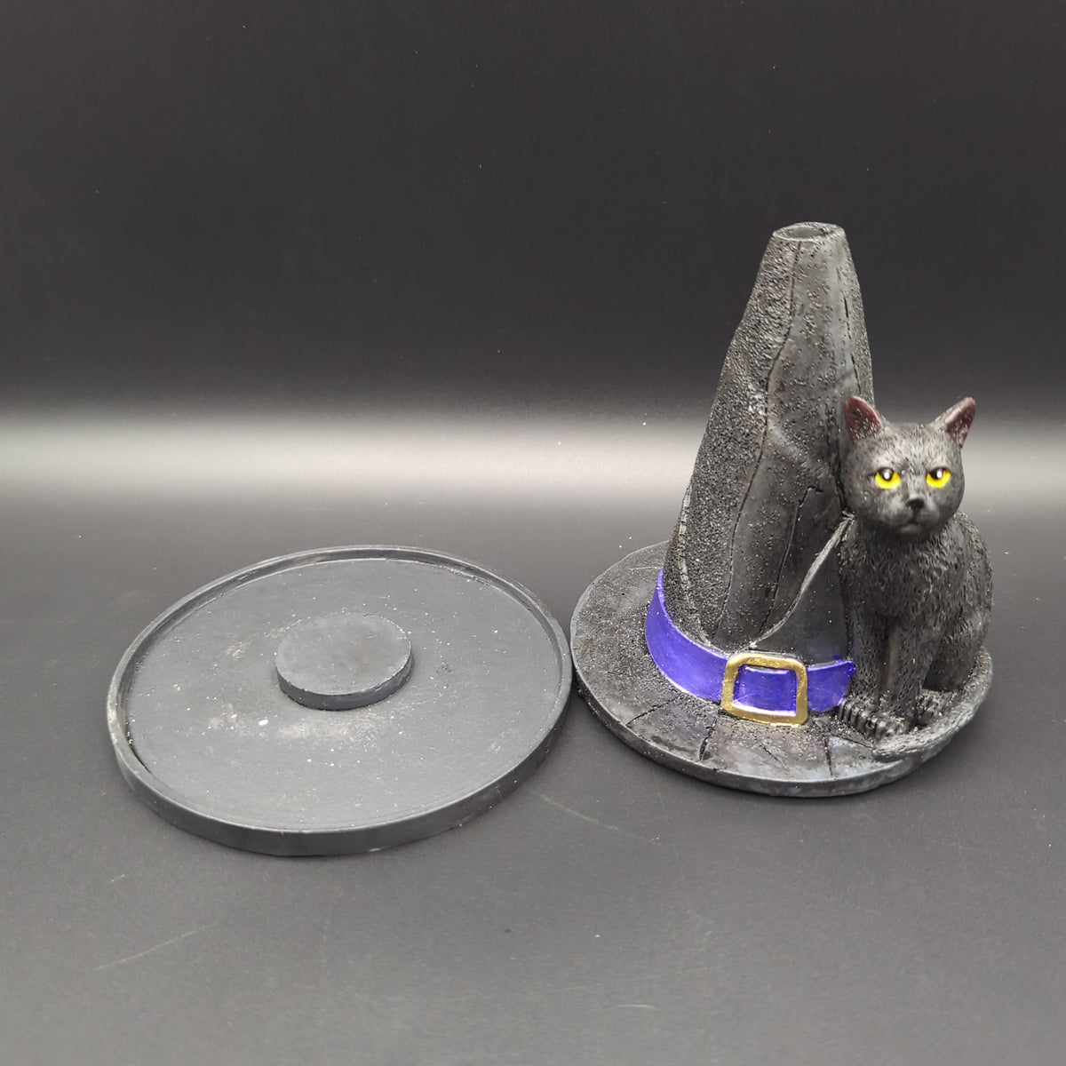 Cat And Witch's Hat Incense Burner | 4.5"-Avernic Smoke Shop