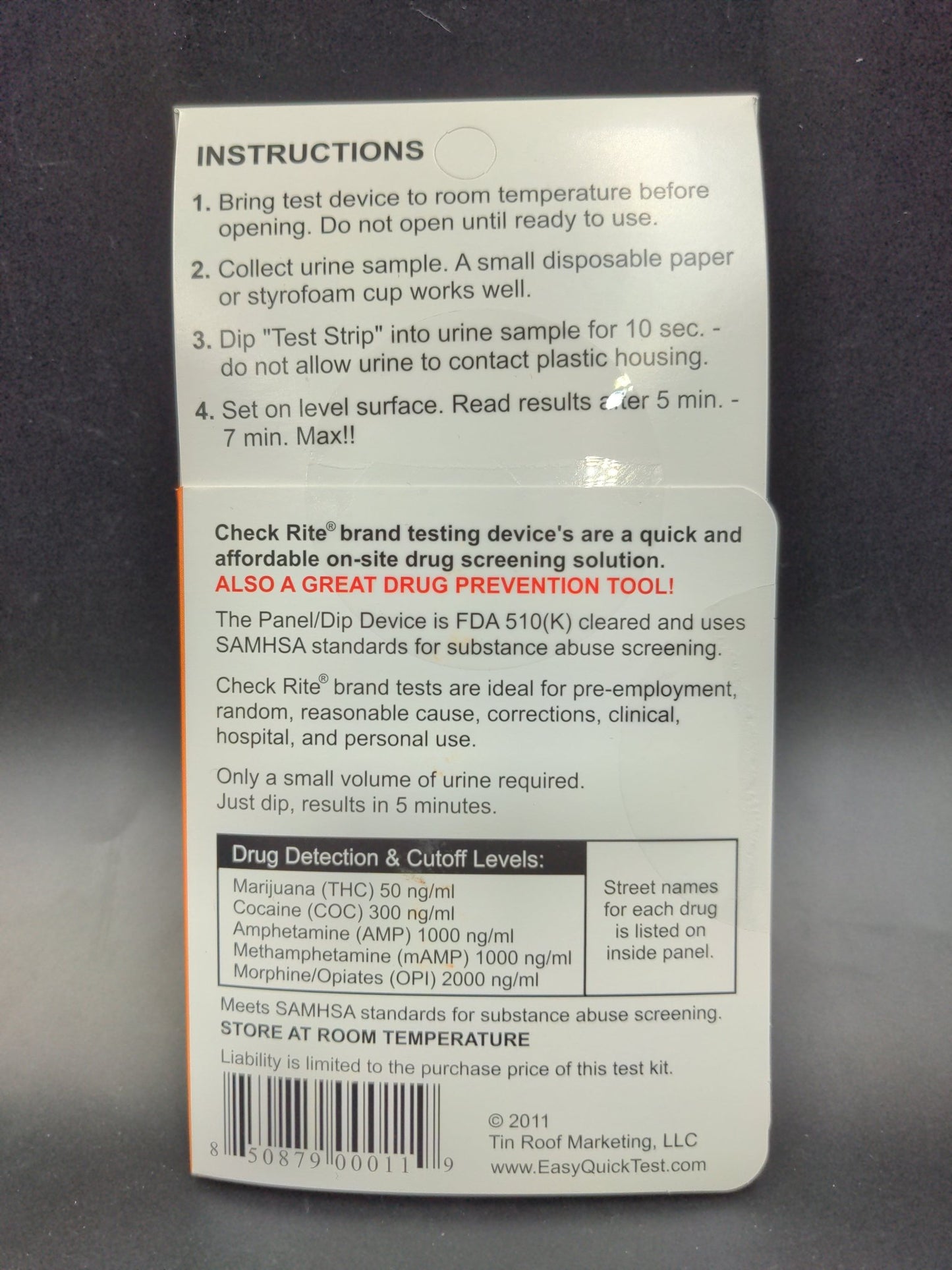 Check Rite 5 Panel Drug Test - Meech Madness Smoke Shop