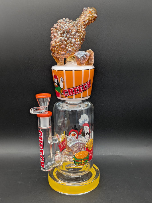 Cheech Glass - 13" Fried Chicken Water Pipe-Avernic Smoke Shop
