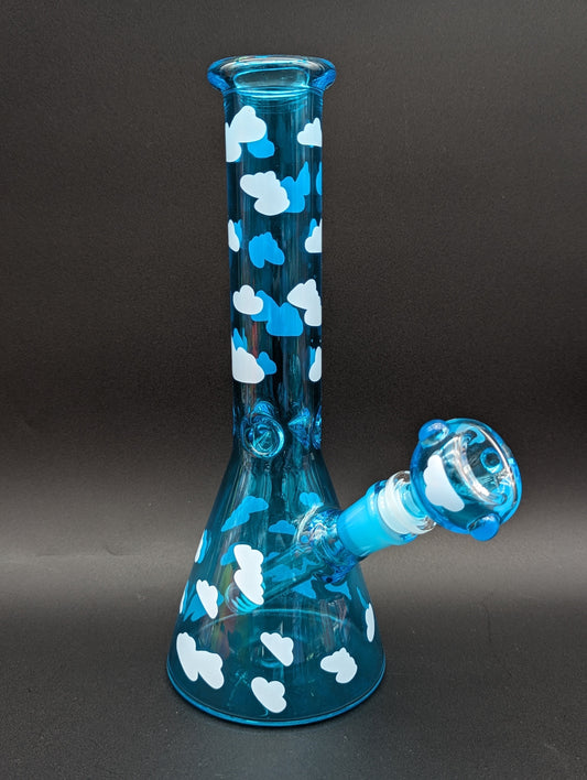 Cloudy Skies Beaker Bong 10"-Avernic Smoke Shop