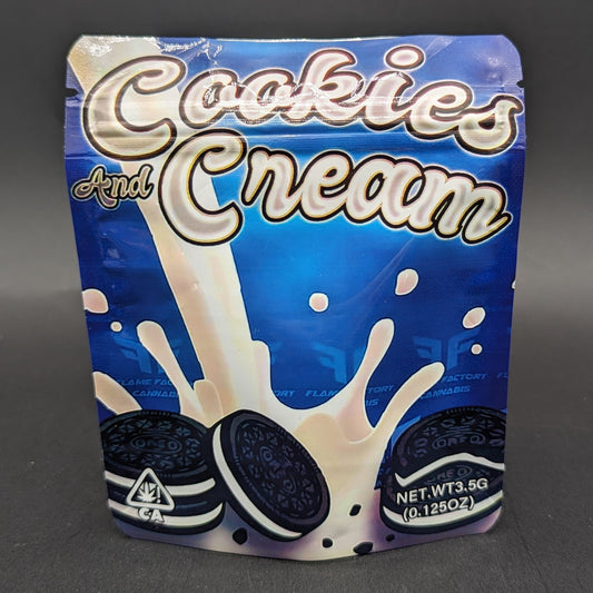 Cookies & Cream 3.5g Mylar Bags-Meech Madness Smoke Shop