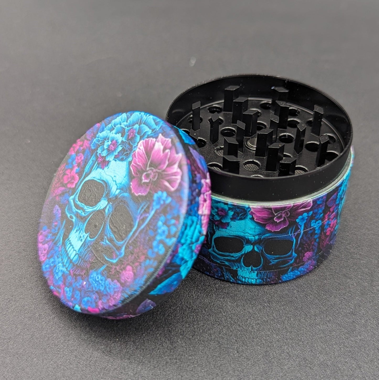Crazy Skulls Full Design Herb Grinder 50mm - Meech Madness Smoke Shop