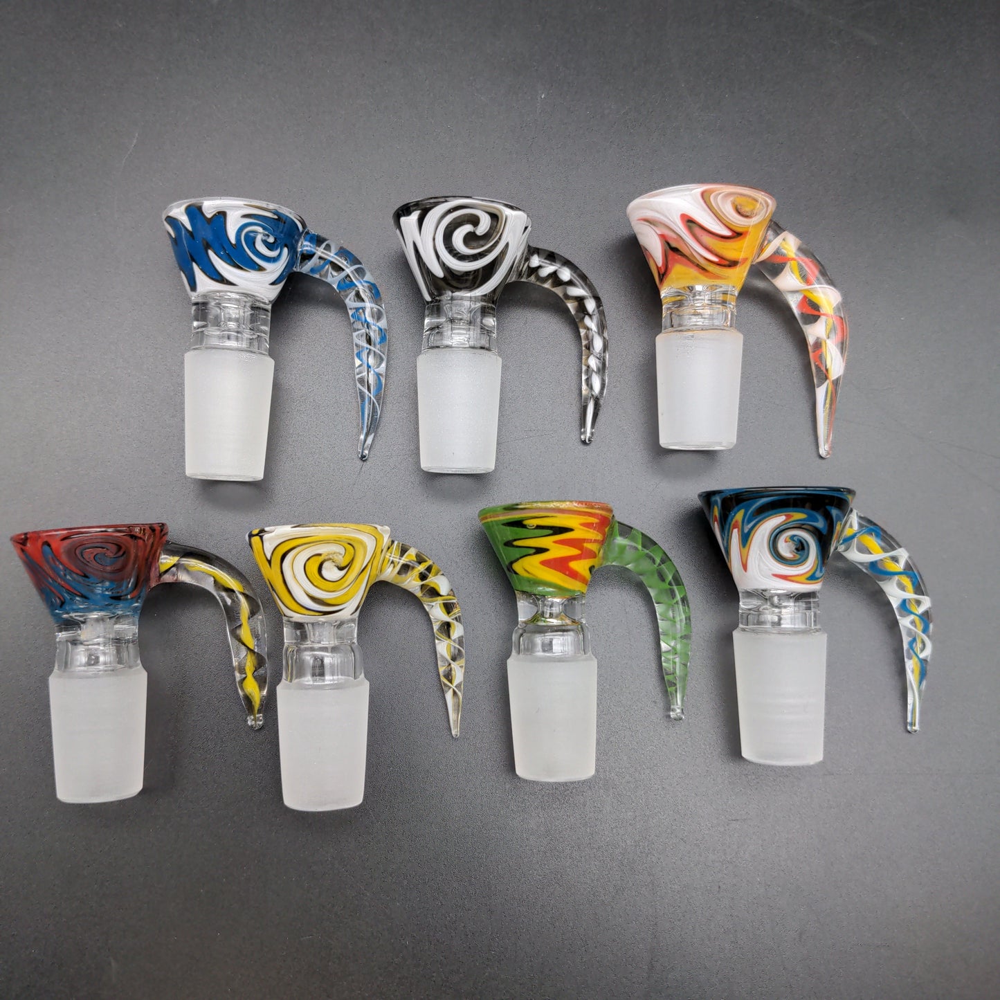 Curved Claw Bowl Piece 18mm - Assorted Colors - Meech Madness Smoke Shop