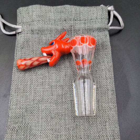 Custom UV Fire Dragon Bowl Slide 18mm-Avernic Smoke Shop