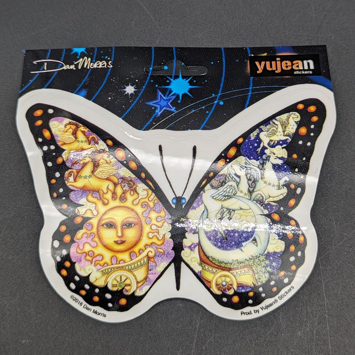 Dan Morris Chariot Butterfly Die-Cut Sticker | 5"x3.5"-Avernic Smoke Shop