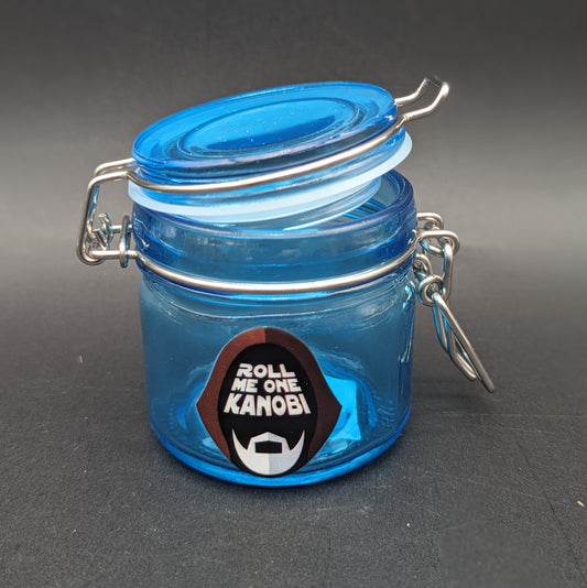 Dank Tank Roll Me One Kenobi Glass Storage Jar | 2.75" x 2.4" - Meech Madness Smoke Shop