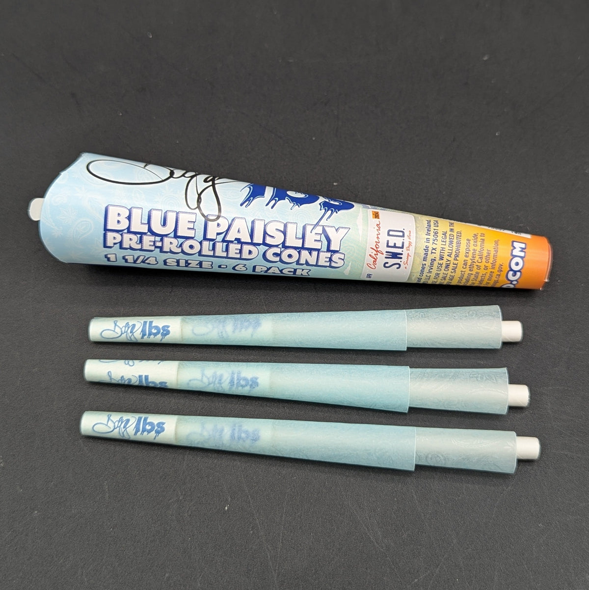 Dogg Lbs Blue Paisley Cones 1 1/4 - 6pk-Meech Madness Smoke Shop