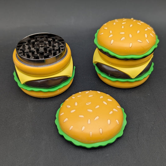 Double Cheeseburger Discrete Herb Grinder - Meech Madness Smoke Shop