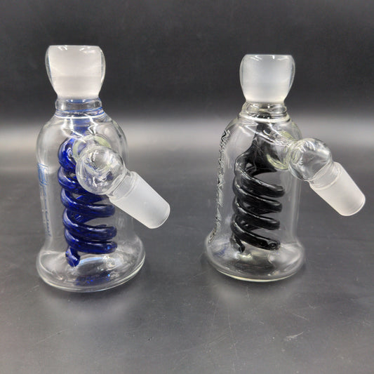 Double-Coil Diffuser Ash Catchers - 18mm 45 Degrees-Avernic Smoke Shop