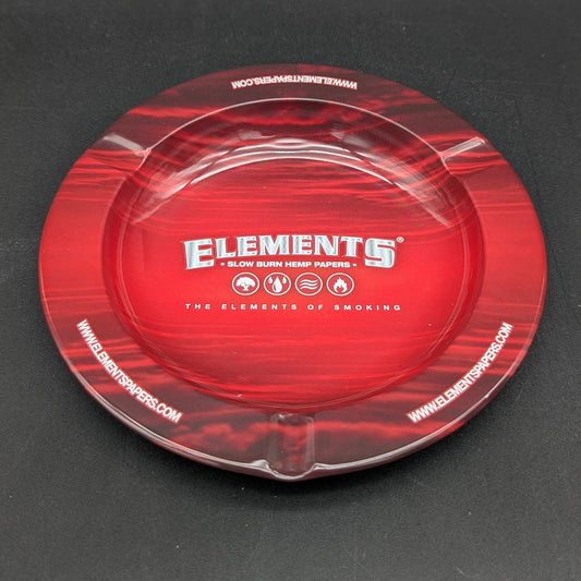 Elements Round Metal Ashtray - Red-Avernic Smoke Shop