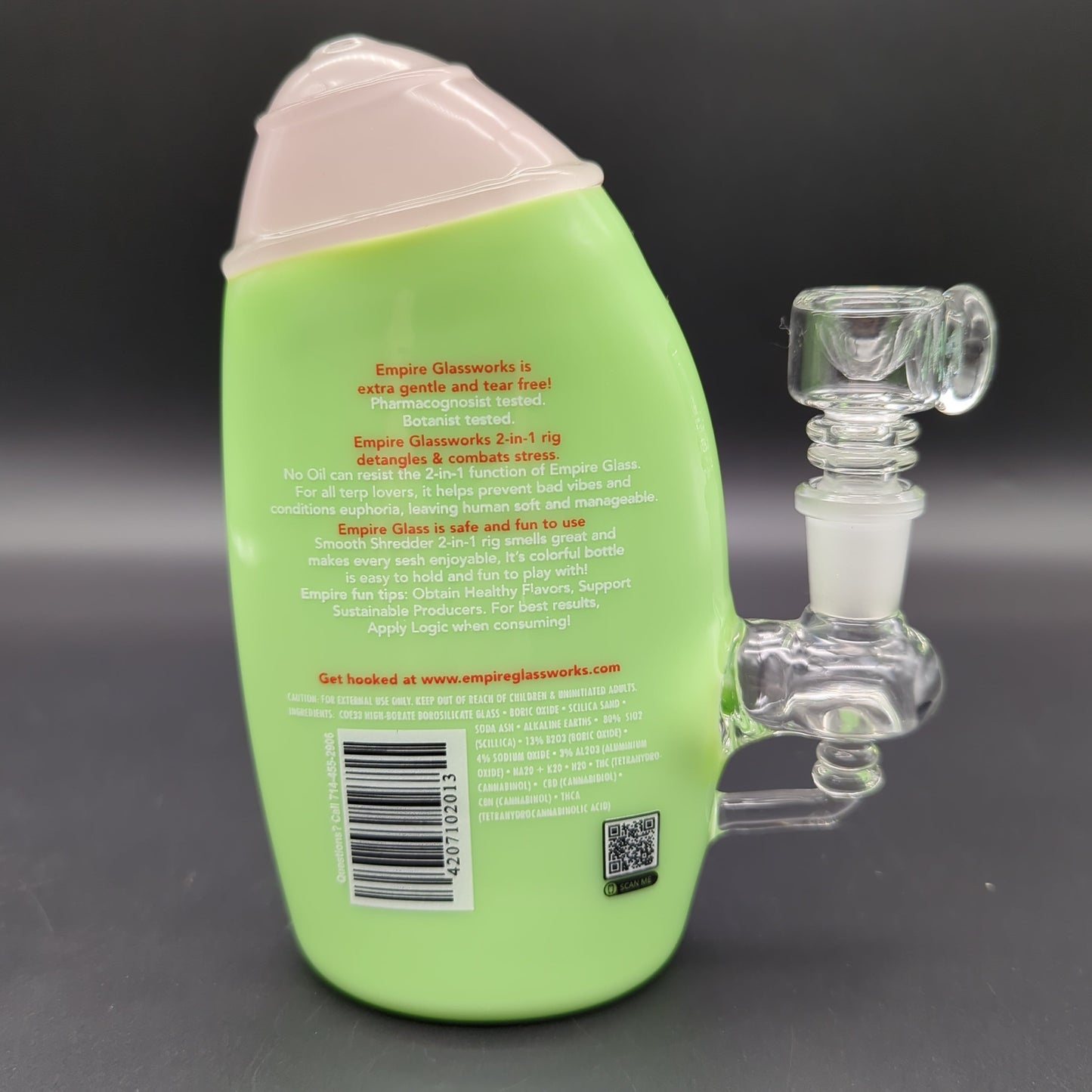 Empire Glassworks Watermelon Kush Shampoo Mini Rig | 6" | 14mm-Avernic Smoke Shop