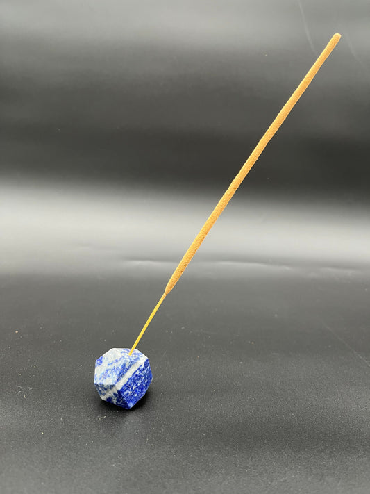 Faceted Incense Holder | Lapis Lazuli-Meech Madness Smoke Shop