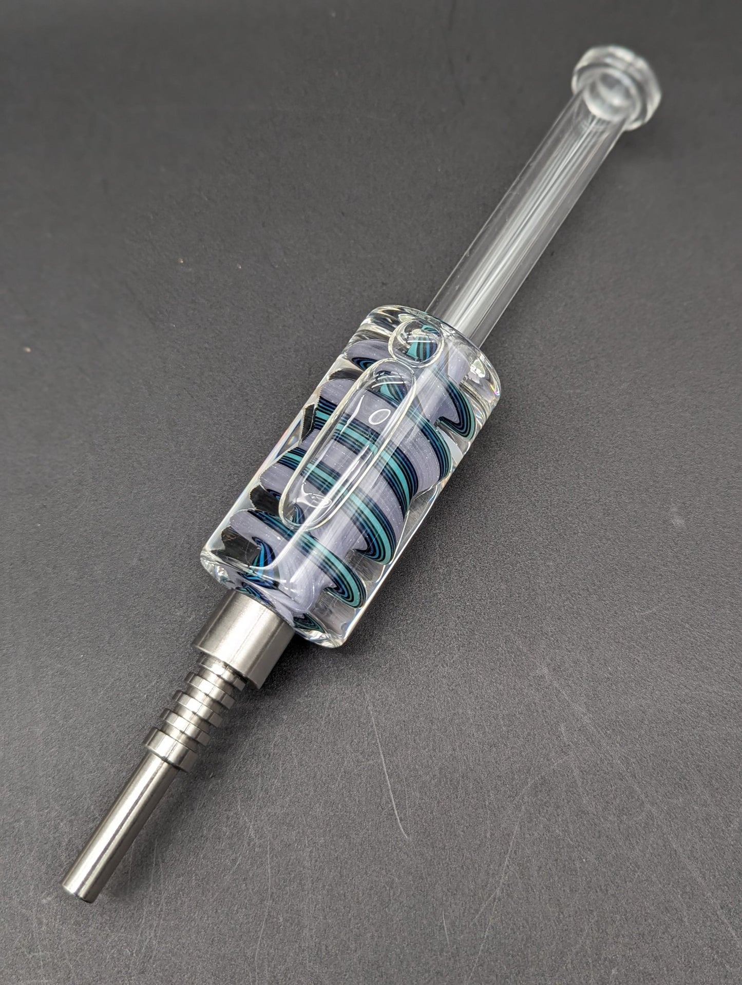 Freezable Glycerin Dab Straw w/ Stainless Steel Tip | 8.25" - Meech Madness Smoke Shop