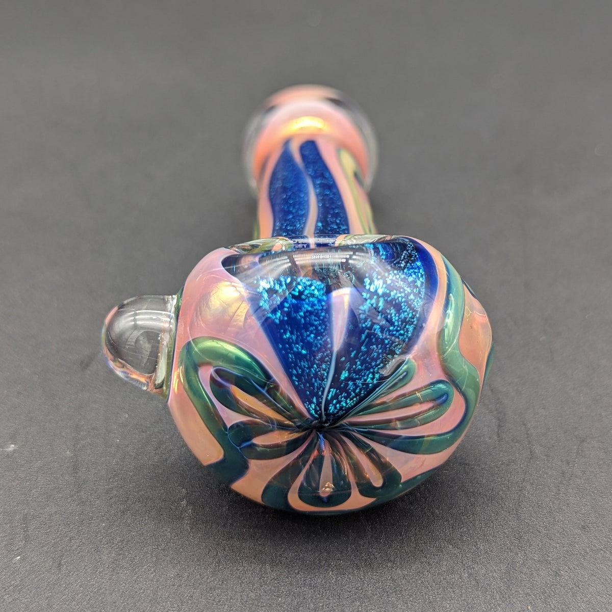 Gold Fumed Dichro Roped Hand Pipe 4.25"-Avernic Smoke Shop