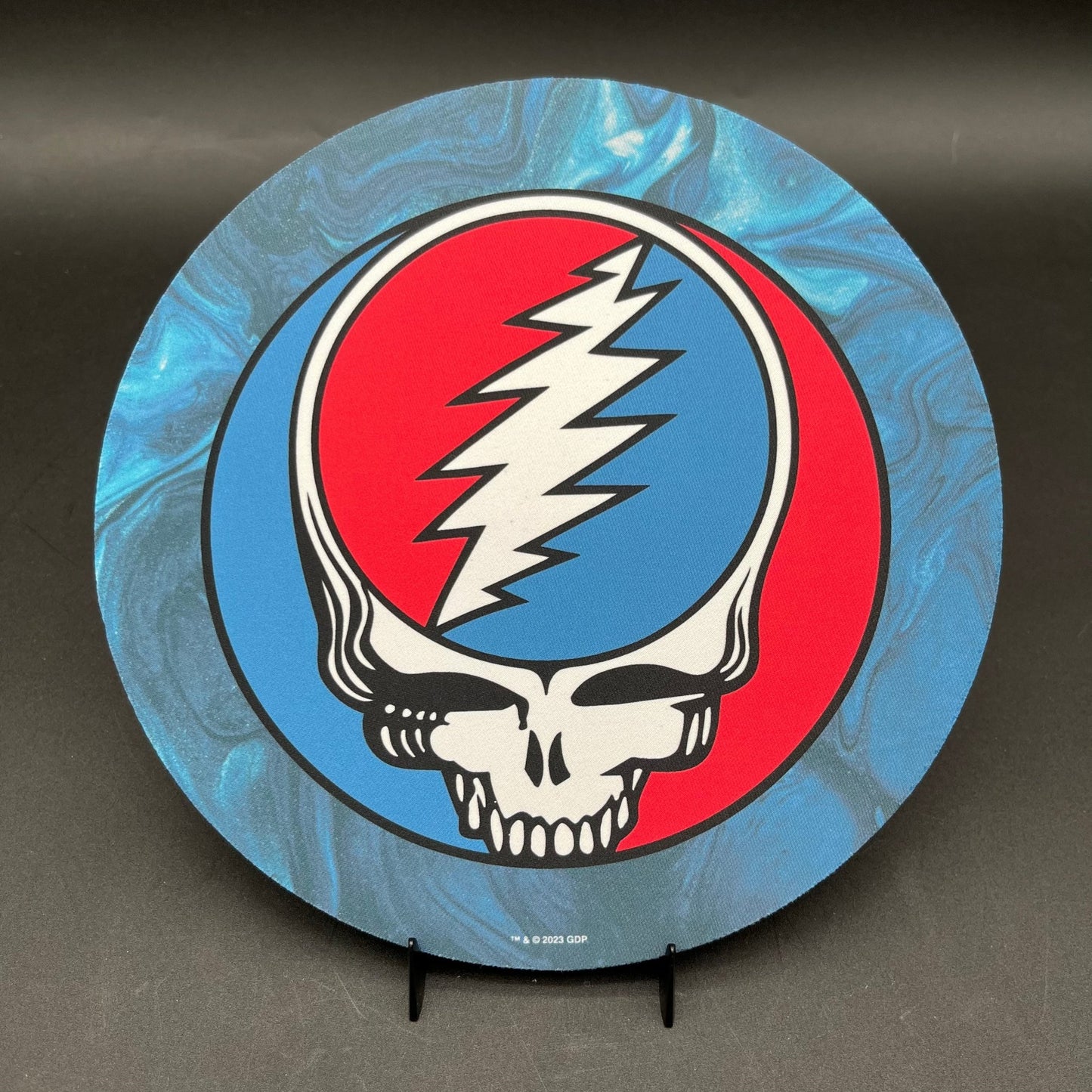Grateful Dead x Pulsar Fabric Top Dab Mat | Steal Your Face Swirls | 8" - Meech Madness Smoke Shop