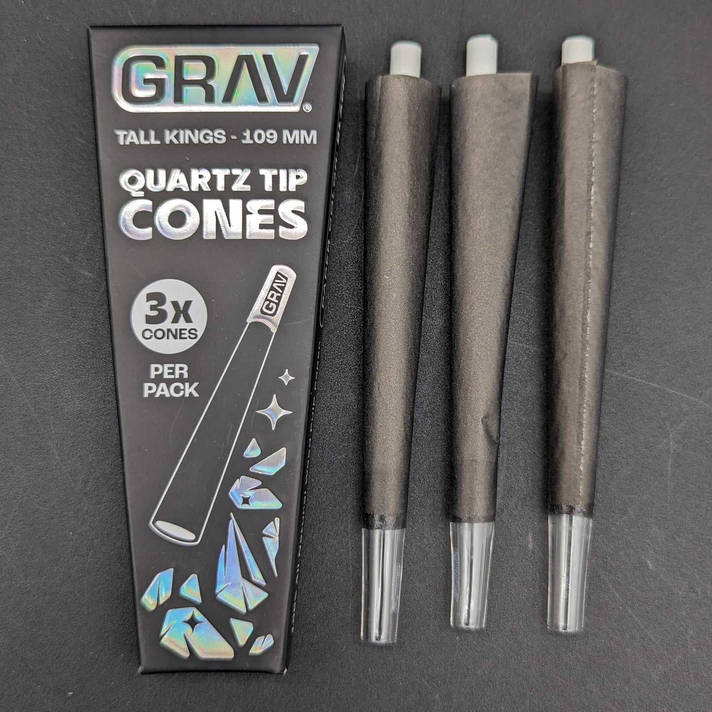 GRAV® - Tall Kings Pre-Rolled Cones with Quartz Tip (3ct)-Avernic Smoke Shop