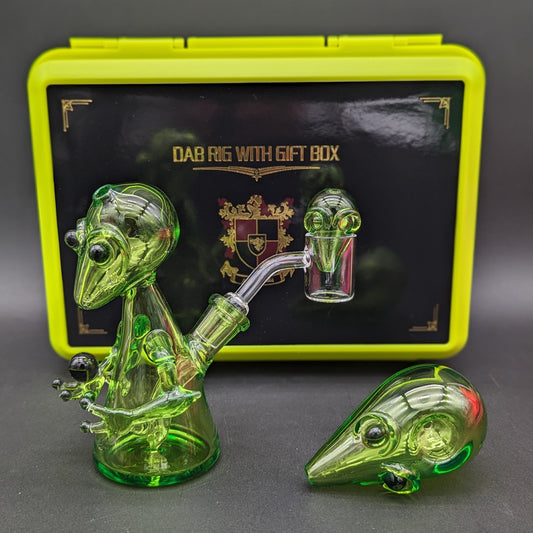 Green Alien Dab Rig Gift Set w/ Case-Avernic Smoke Shop