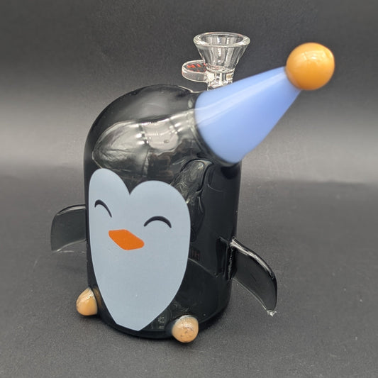 Hittn Glass 5" Party Penguin Water Pipe-Avernic Smoke Shop