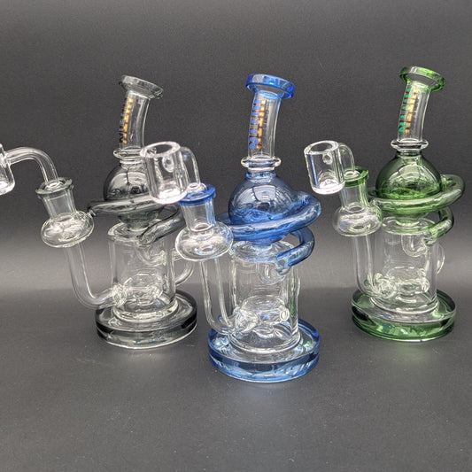 Hittn Glass 7" Orbit Recycler Dab Rig-Avernic Smoke Shop