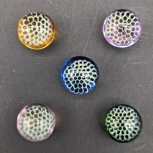 Honeycomb Design 22mm Marble For Slurpers-Meech Madness Smoke Shop