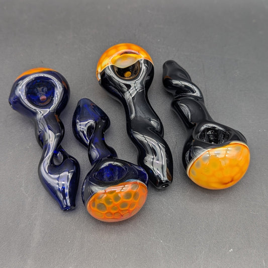 Honeycomb Helix Hand Pipes - Meech Madness Smoke Shop