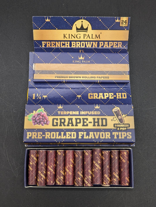 King Palm French Brown Papers 1 1/4 - Grape-Avernic Smoke Shop