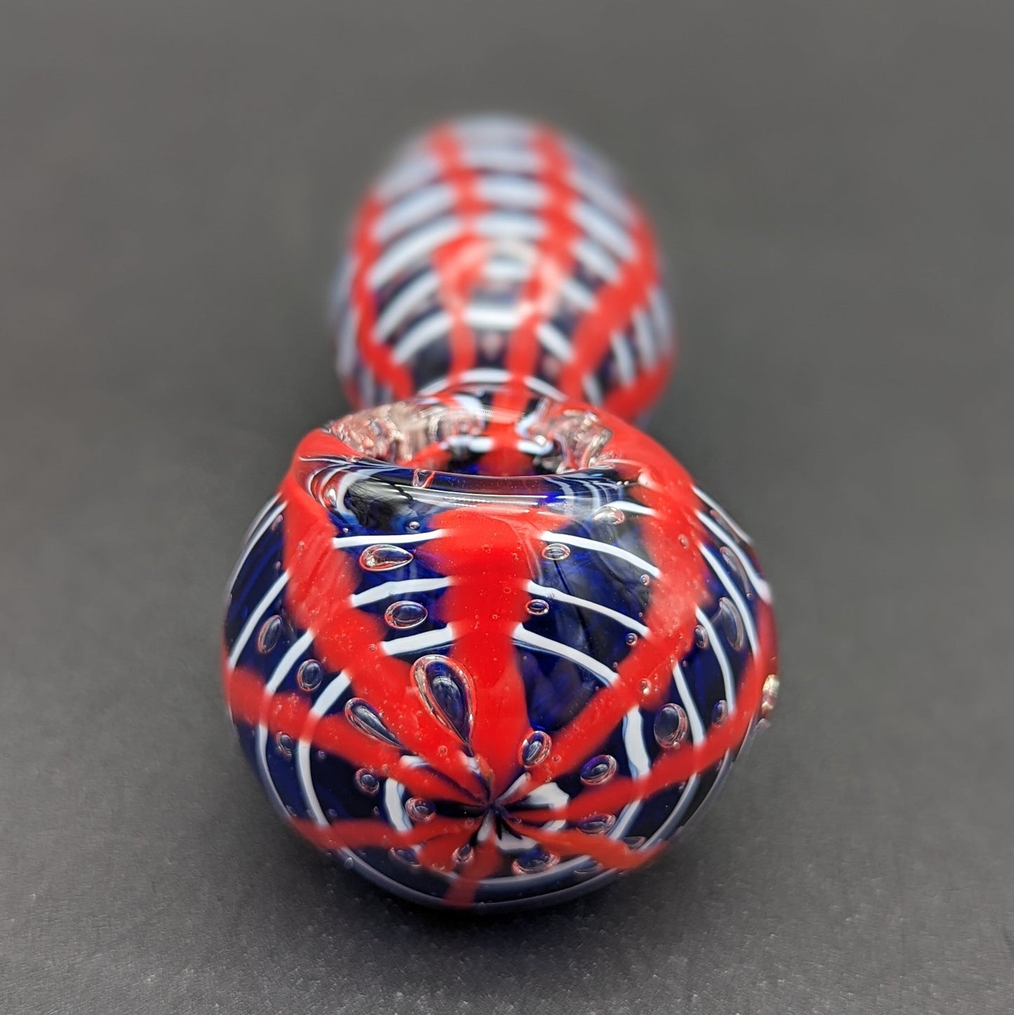 Layered Stripes Wide Base Hand Pipe-Avernic Smoke Shop