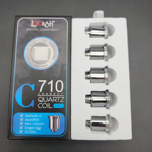Lookah 710 Connect Quartz Coil C | 5pc | Square-Avernic Smoke Shop