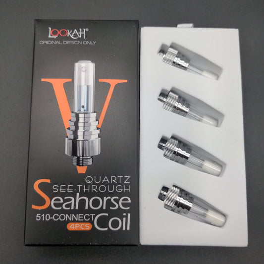 Lookah Seahorse Quartz See-Through Coil V | 4 Pack-Avernic Smoke Shop