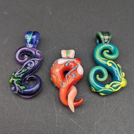 Lyric - Tentacle Swirl Glass Pendants-Meech Madness Smoke Shop