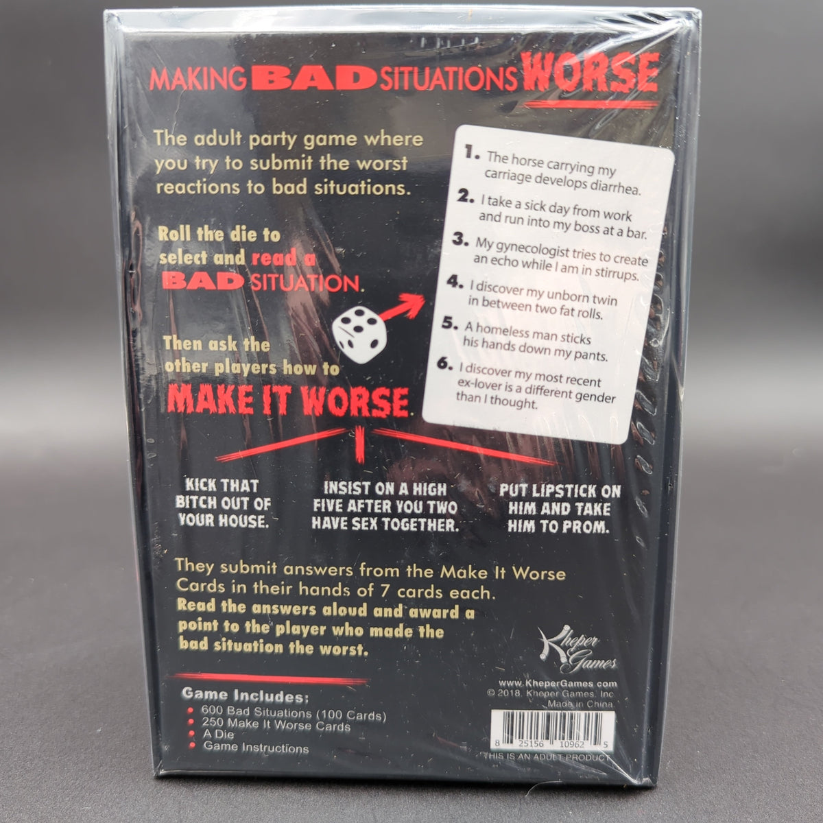 Making Bad Situations Worse Party Game-Meech Madness Smoke Shop