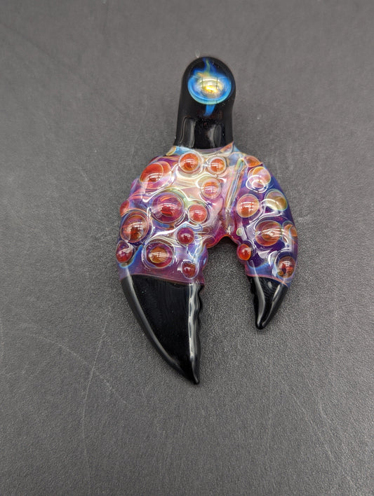 Mako Glass Crab Claw Pendant-Meech Madness Smoke Shop