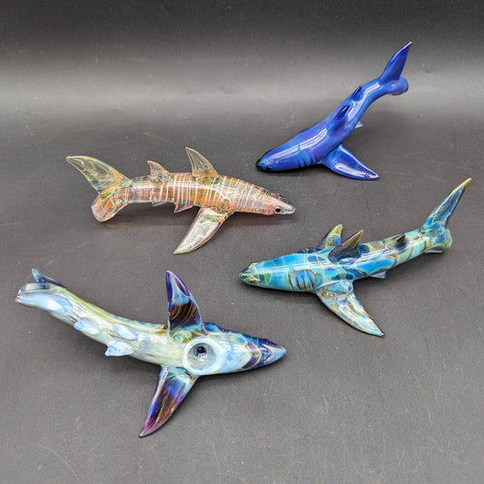 Mako Glass Dry Shark Pipe-Avernic Smoke Shop