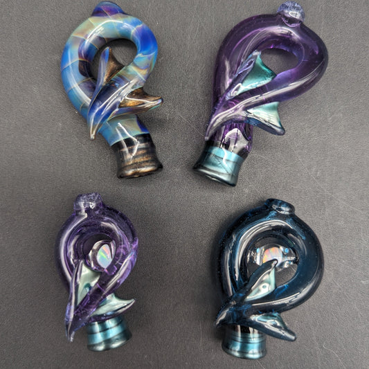 Mako Glass Puffco Pivot Mouthpiece | Dragon Tail-Meech Madness Smoke Shop