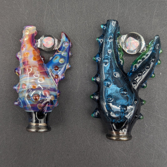Mako Glass Puffco Pivot Mouthpiece | Opal Crab Claw-Meech Madness Smoke Shop
