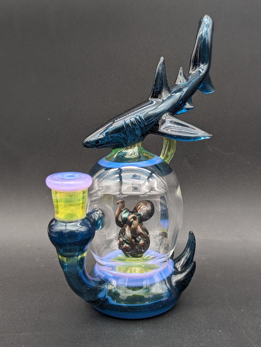 Mako Glass Shark + Octopus Blooper Dab Rig-Avernic Smoke Shop