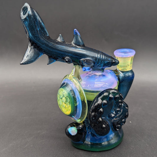 Mako Glass Shark Shredder Dab Rig - Meech Madness Smoke Shop
