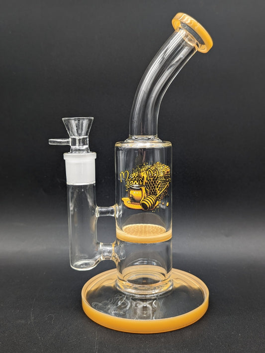 Meech Madness Honeycomb Bent Neck Bong - Meech Madness Smoke Shop