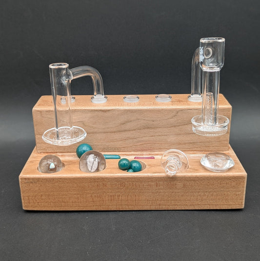 Midnight Glass - 10mm Wooden Dab Stations-Meech Madness Smoke Shop