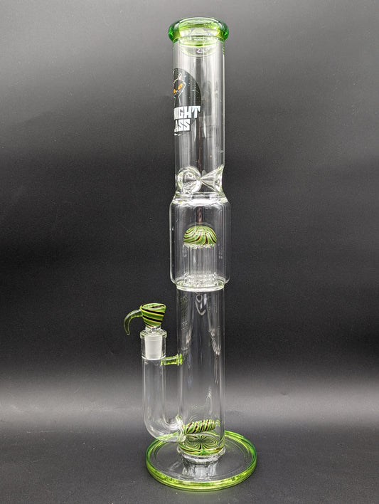 Midnight Glass 18" Worked Dual Perc Bong-Avernic Smoke Shop