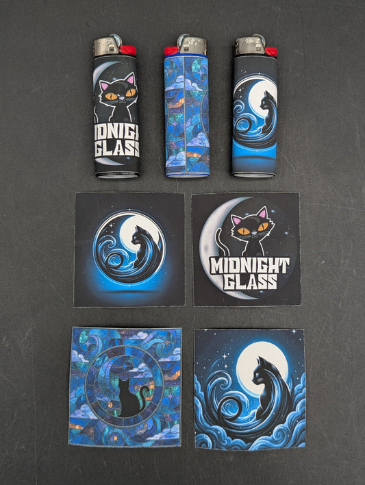Midnight Glass Bic Lighter Wraps-Avernic Smoke Shop