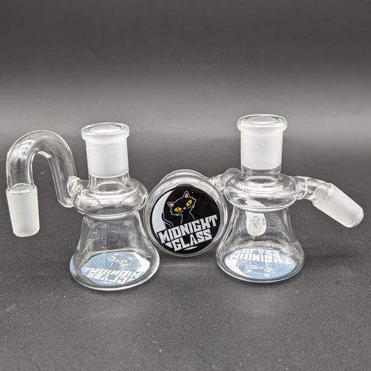 Midnight Glass Clear Dry Ash Catcher 14mm-Avernic Smoke Shop